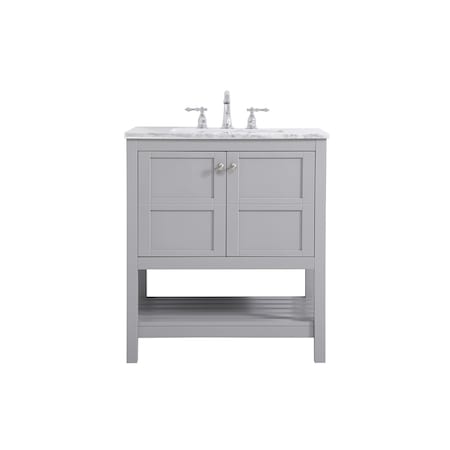 Elegant Decor 30 Inch Single Bathroom Vanity In Gray VF16530GR
